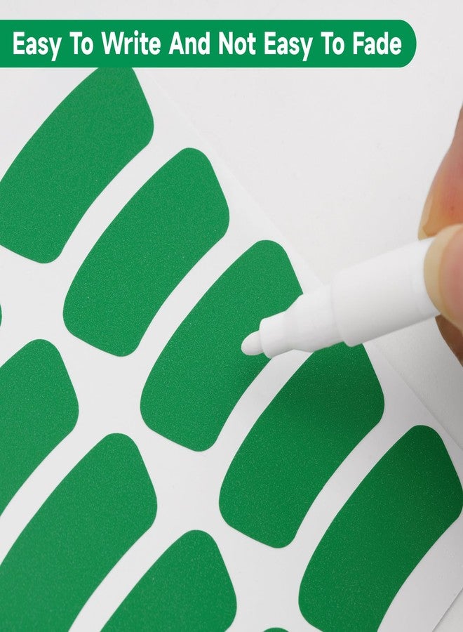 Anwyll Eye Black Stickers - 100Pairs Glitter Green Accessory Sport Eye Black Sticker Football Baseball Softball Under Eyeblack Strips Stickers with White Pencil for Kid Adult Sport Game Party Favors - Image 3
