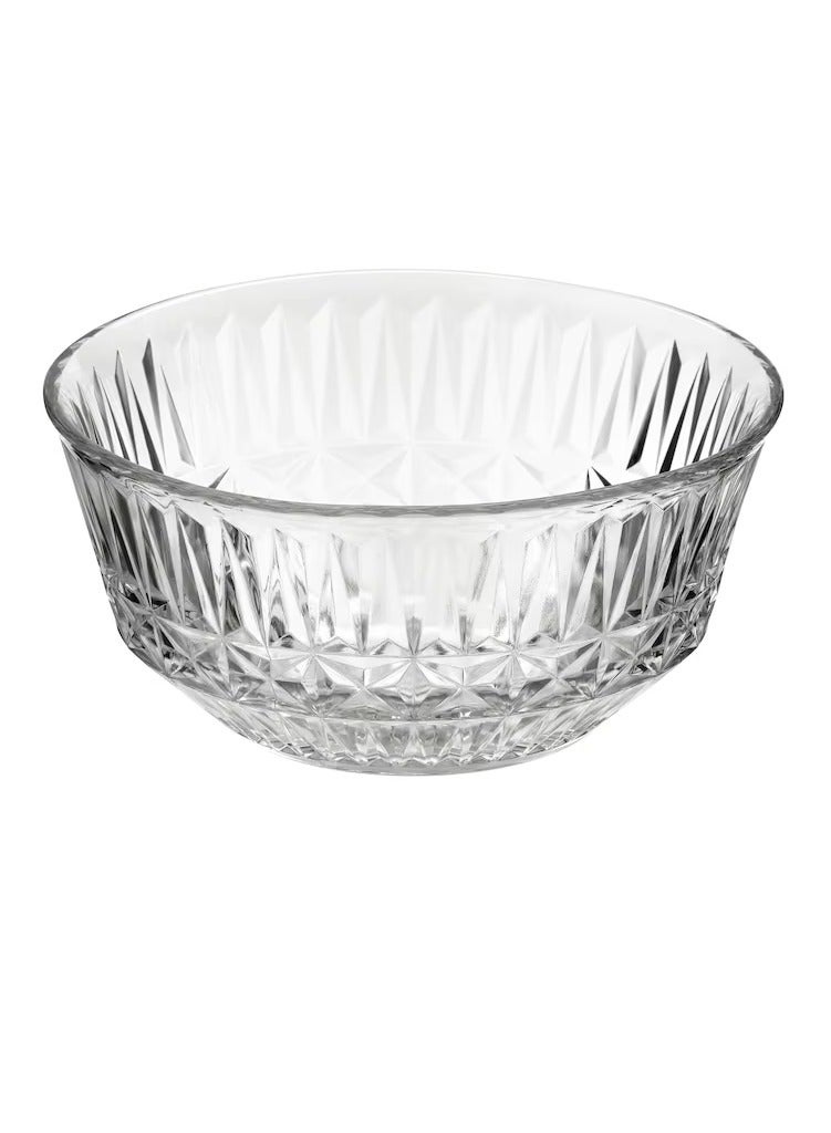 سلطانية زجاج شفاف / منقوش 15 سم - Image 1