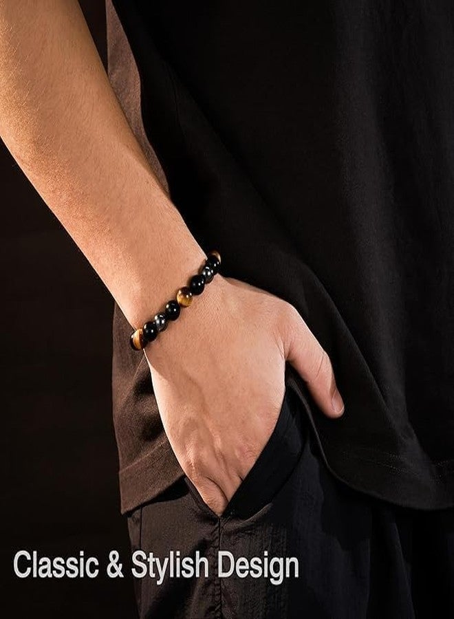 Spiry Original Triple Protection Bracelet | Lab Certified Crystal Braselet - Black Obsidian, Hematite & Tiger Eye - Adjustable Natural Stone Bracelet for Grounding & Positive Energy - Handmade Spiritual Jewelry - Image 5