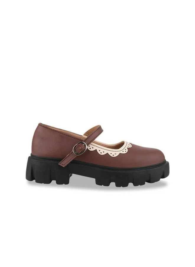 شوتوبيا Shoetopia Girls Mary Janes Platform Heels With Buckles