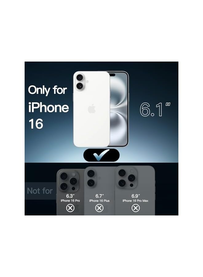 erorex Case for iPhone 16 6.1-Inch, Non-Yellowing Shockproof Phone Bumper Cover, Anti-Scratch Clear Back (Clear) - Image 2
