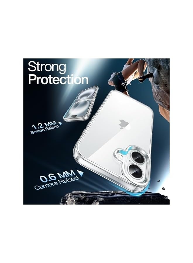 erorex Case for iPhone 16 6.1-Inch, Non-Yellowing Shockproof Phone Bumper Cover, Anti-Scratch Clear Back (Clear) - Image 4