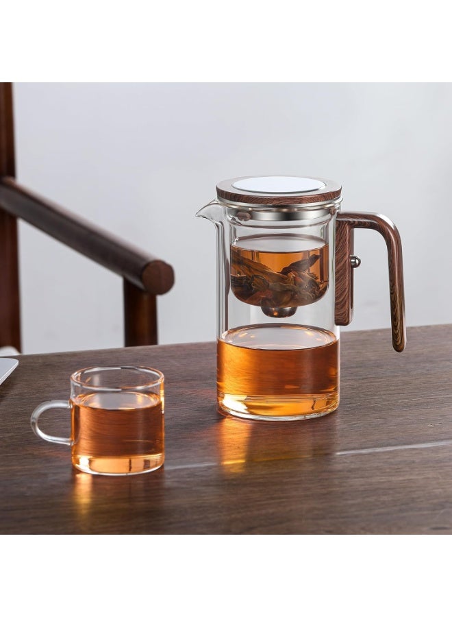 M.A&F's Enchanti Tea Pot, Glass Teapot with Infuser, Magic Witchcraft Enchanted Tea Kettle with Strainer for Water Separation, Magical Push Control Tea Maker for Loose Leaf & Herbal Teas -600ML - Image 3
