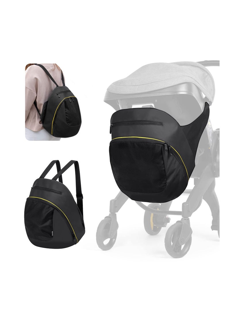 كابتن تيك Large Capacity Storage Bag for Doona Infant Car Seat, Versatile Stroller Organizer with Easy Access Zipper, Wearable Backpack for Diapers, Snacks, and Wipes (1 Pack) - Image 1