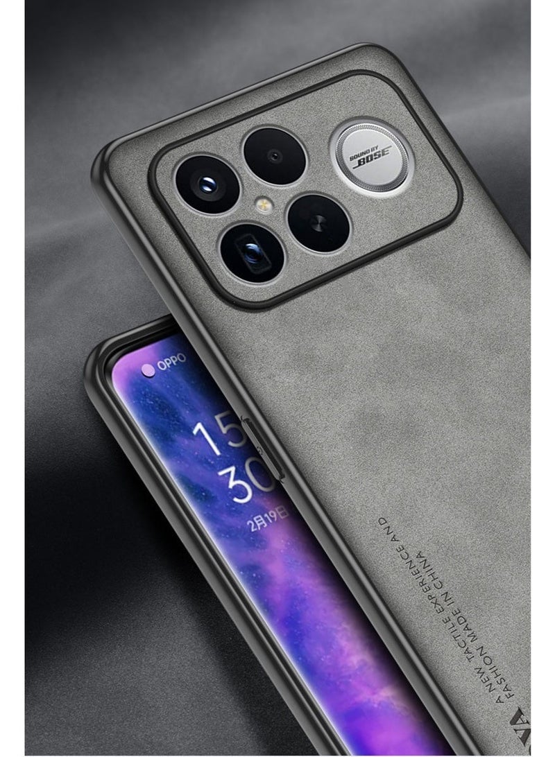 Classical Elegant PU Leather Phone Case, Matte Frosting Surface Soft TPU Silicone Rubber Phone Cover Compatible with Redmi k90 Pro Max, Anti-fingerprint Full Body Strong Protection - Image 4