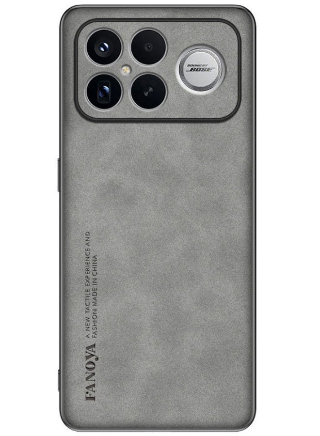 Classical Elegant PU Leather Phone Case, Matte Frosting Surface Soft TPU Silicone Rubber Phone Cover Compatible with Redmi k90 Pro Max, Anti-fingerprint Full Body Strong Protection - Image 1