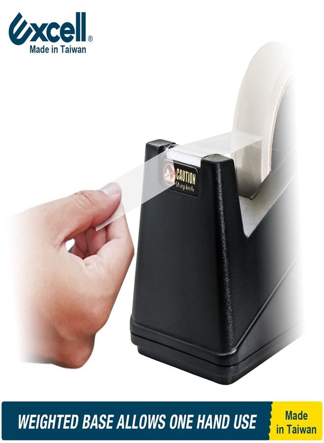 Excell EX-19125BK Dualcore Desk Tape Dispenser (1"+3" Core) with Pen Pencil Holder, Tape Dispenser Desk for Home, Office, Shop, Retail Store and Warehouse Wrapping Purpose - Image 3