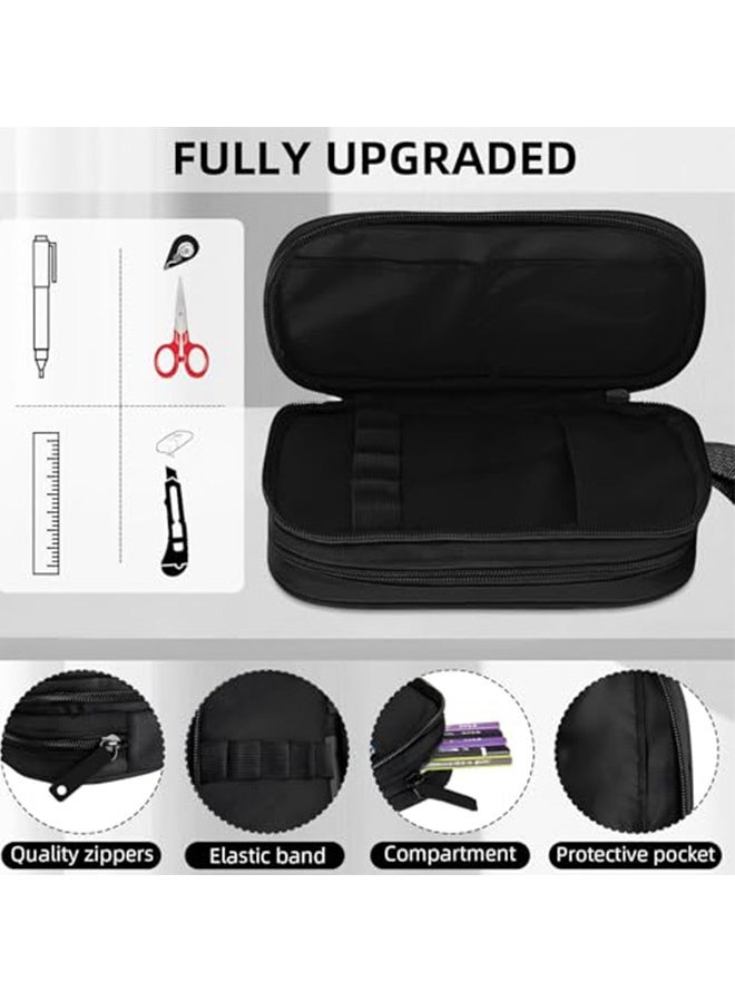 Gamer Style Large Pencil Case 2 Zipper Compartments Big Capacity Organizer Waterproof Pen Pouch for Boys Kids Teens for School Class Homework Gaming Room Storage Travel Stationery Ideal Bithday Gift - Image 4