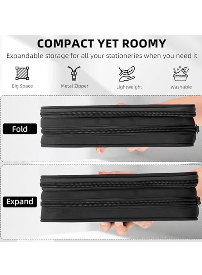 Gamer Style Large Pencil Case 2 Zipper Compartments Big Capacity Organizer Waterproof Pen Pouch for Boys Kids Teens for School Class Homework Gaming Room Storage Travel Stationery Ideal Bithday Gift - Image 5