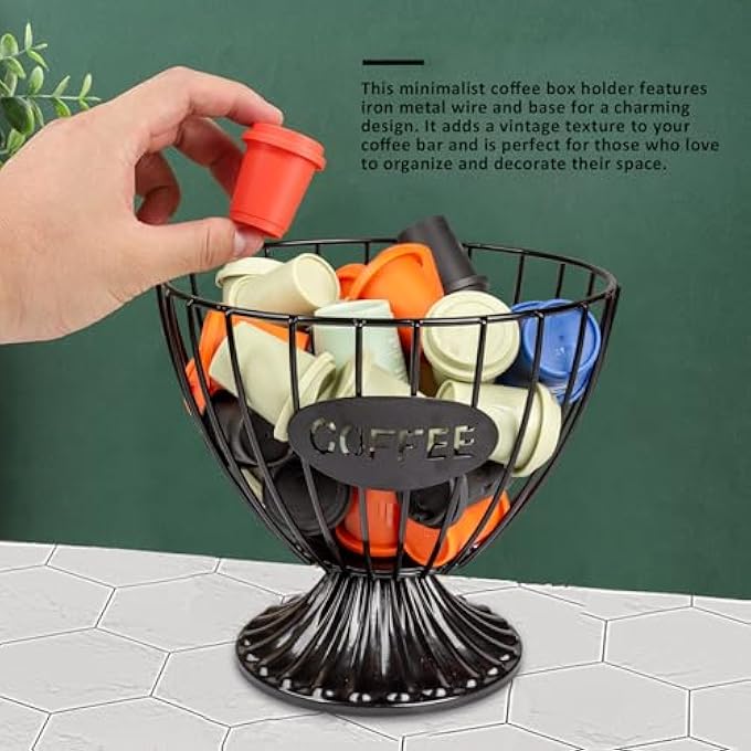 ريحني حامل كبسولات قهوةحاملات أكواب K للسعة الكبيرة على طريقة منظم أكواب K على الطراز البسيط منظم كبسولات القهوة لمكاتب المطبخ إكسسوارات بار القهوة ديكور لعشاق القهوة أسود - Image 4