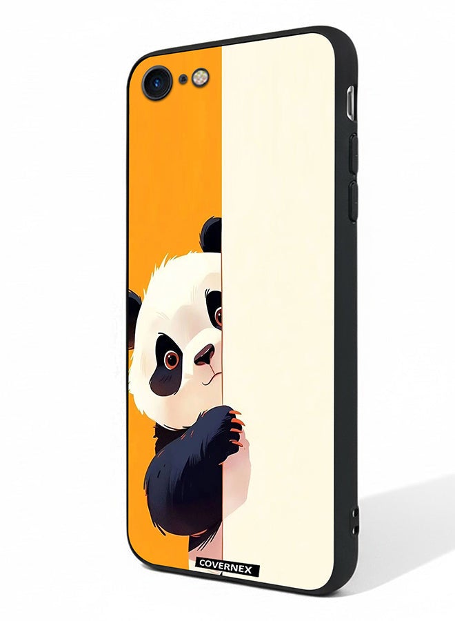 Covernex Apple iPhone 7 Protective Case Cover Printed Featuring Cute Peek Behind The Wall Illustration - Image 1
