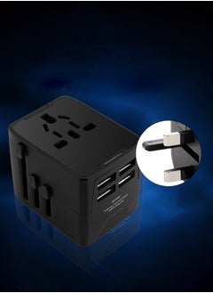HaveDream Global Conversion Plug, Multi-Function Travel Universal Conversion Socket-European And American Standards (Black-3USB+TYPEC)  - Image 3