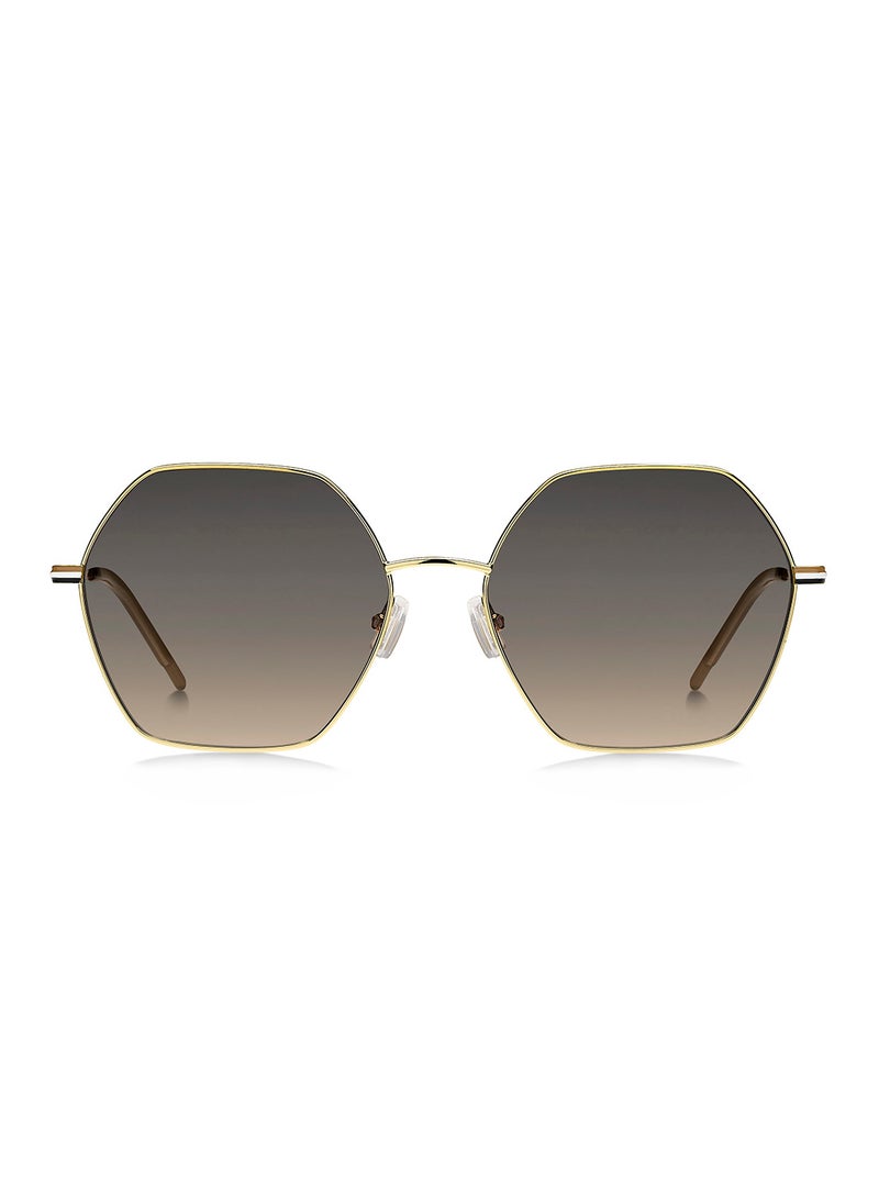 HUGO BOSS Women's UV Protection Round Sunglasses - Boss 1589/S Gold Millimeter - Lens Size: 57 Mm  - Image 3