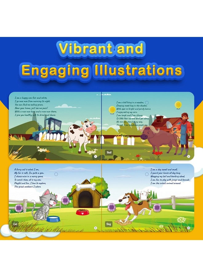 كيدال كتاب 28 صوتًا موسيقيًا لحيوانات المزرعة | 16 أغنية أطفال صوتية تعليمية | كتاب تفاعلي وذكائي | أفضل بديل لإبعاد الأطفال عن الهواتف المحمولة والشاشات | هدية مثالية للأطفال بعمر 1 و2 و3 سنوات، متعدد - Image 3
