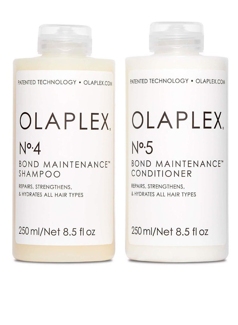 A set consisting of shampoo No. 4 and conditioner No. 5 - to treat hair and protect it from frizz.