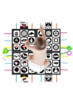 Generic Baby Soothing Square Cognitive Cloth Book Cloth Car Set Splice Climbing Mat Bed Wall Car Hanging Toy-Color:Baby Stitching Game Mat  - Image 4