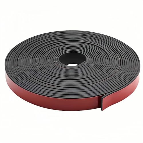 FANBODTA 1" x 1/8" Thick Self-Adhesive Rubber Strip - Heavy Duty Weather Stripping,Soundproofing,Anti-Slip Tape for Doors,Vibration Proof for HVAC,Electrical Cabinet，Windows,Cars,Flooring (10ft Black) - Image 1