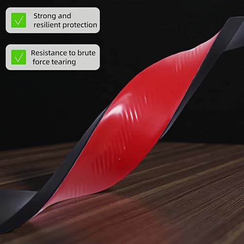 FANBODTA 1" x 1/8" Thick Self-Adhesive Rubber Strip - Heavy Duty Weather Stripping,Soundproofing,Anti-Slip Tape for Doors,Vibration Proof for HVAC,Electrical Cabinet，Windows,Cars,Flooring (10ft Black) - Image 5