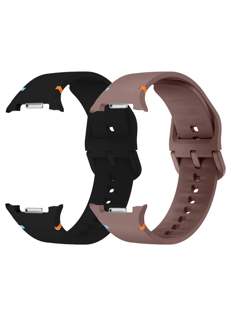 2Packs Sport Band for Galaxy Watch 8 40mm 44mm and Watch 8 Classic 46mm, Silicone Replacement Strap, M/L Size - Image 1