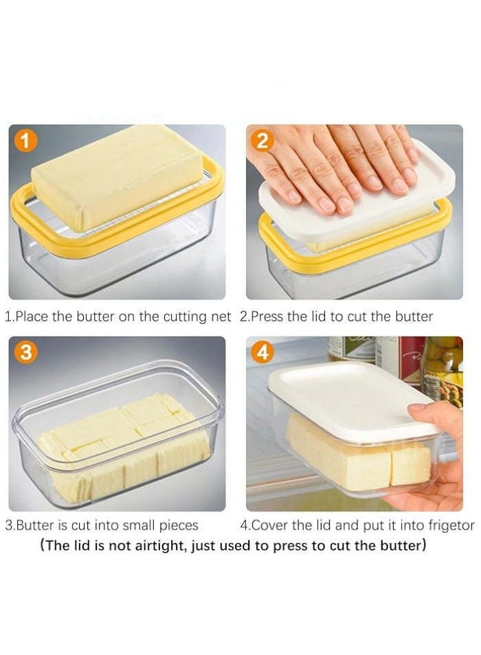 Butter Slicer Cutter, Stick Butter Container Dish with Lid for Fridge, Easy Cutting Two 4oz Sticks (Not Airght)  - Image 3