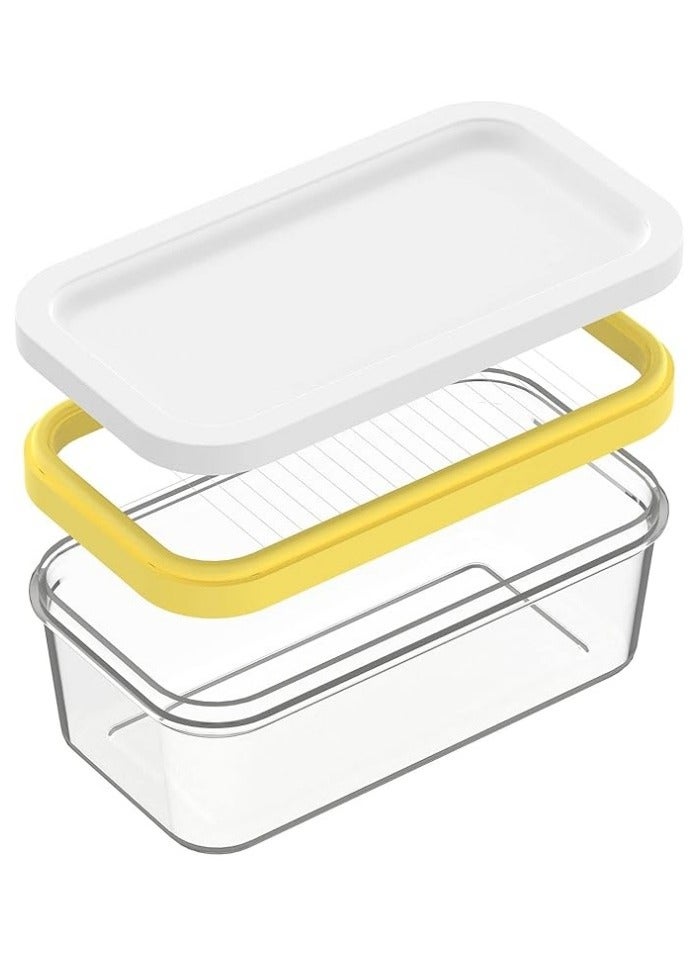 Butter Slicer Cutter, Stick Butter Container Dish with Lid for Fridge, Easy Cutting Two 4oz Sticks (Not Airght)  - Image 1