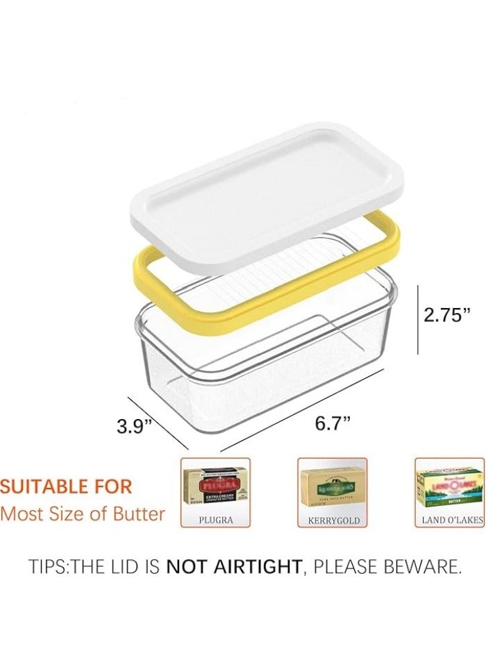 Butter Slicer Cutter, Stick Butter Container Dish with Lid for Fridge, Easy Cutting Two 4oz Sticks (Not Airght)  - Image 2