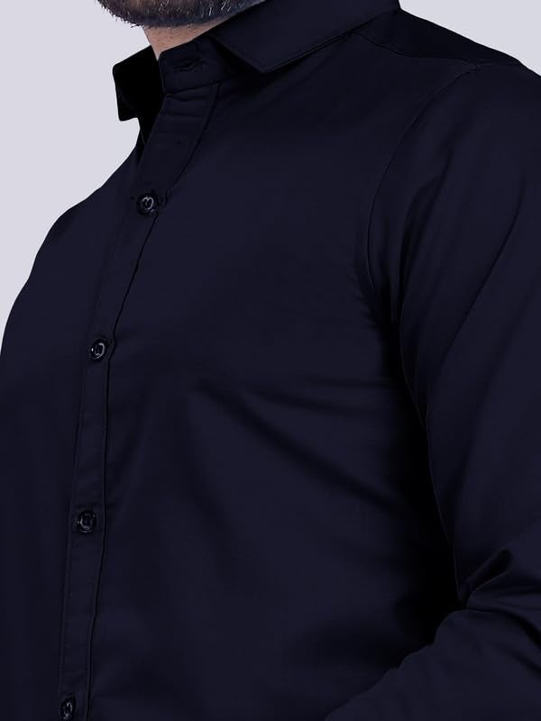 Tee Projekt Cotton Shirt for Men ll Front Pocket Shirt ll Stylish Long Sleeve Shirt ll Soild Regular Fit (Pack of 2) - Image 5