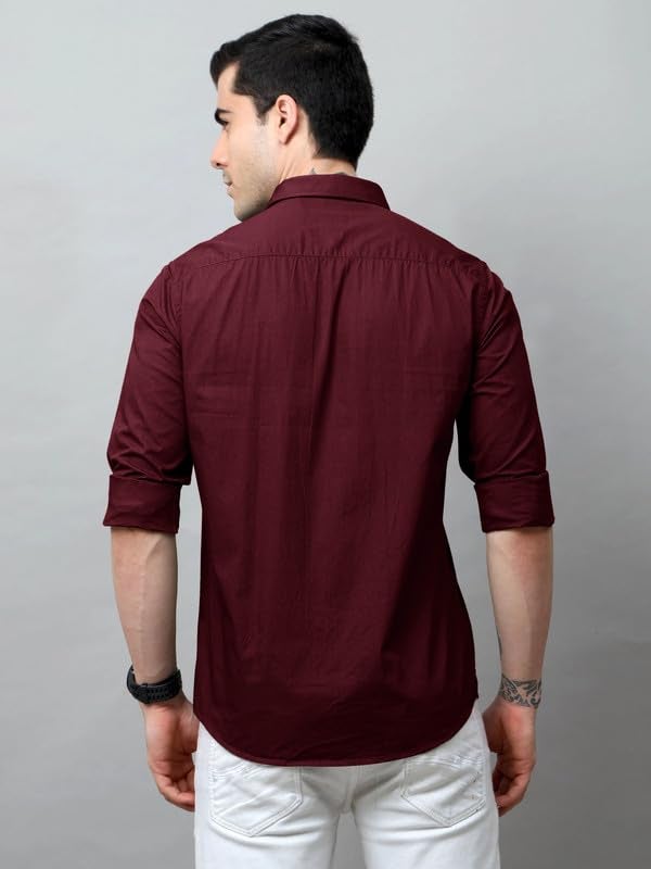 Tee Projekt Cotton Shirt for Men ll Front Pocket Shirt ll Stylish Long Sleeve Shirt ll Soild Regular Fit (Pack of 2) - Image 2