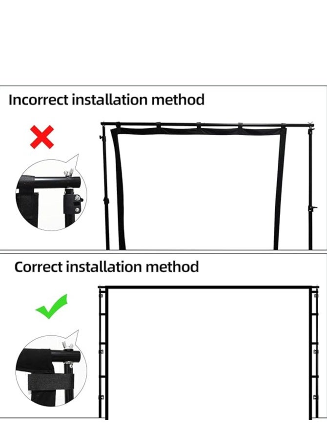 Generic - Projector Screen Outdoor Movie Screen 120 Inch Upgrade Portable Projection Screen with 2.6M Retractable Strut 4K HD Projection Movie Screen for Indoor Outdoor(265*148cm) - Image 1