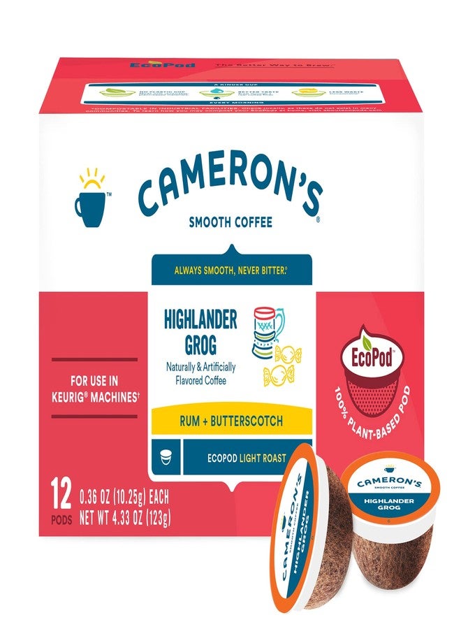 Cameron's Coffee Single Serve Pods, Flavored, Highlander Grog, 12 Count (Pack of 1) - Image 3