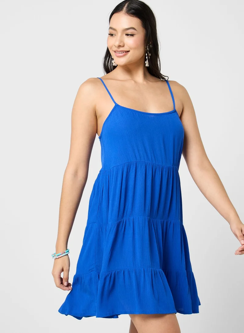 NEW LOOK Strappy Tiered Beach Dress