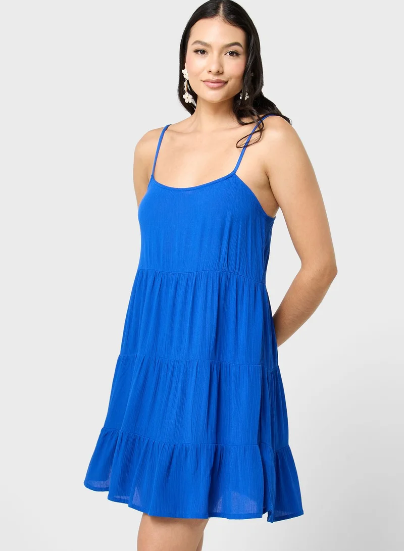 NEW LOOK Strappy Tiered Beach Dress