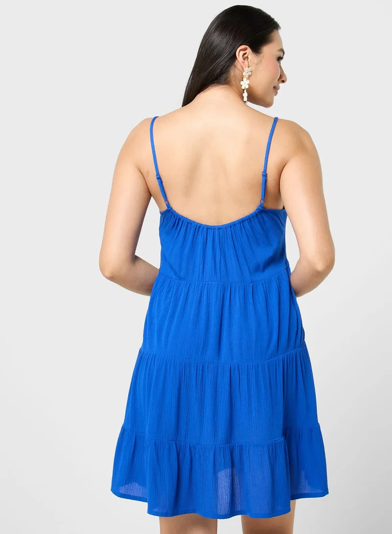NEW LOOK Strappy Tiered Beach Dress