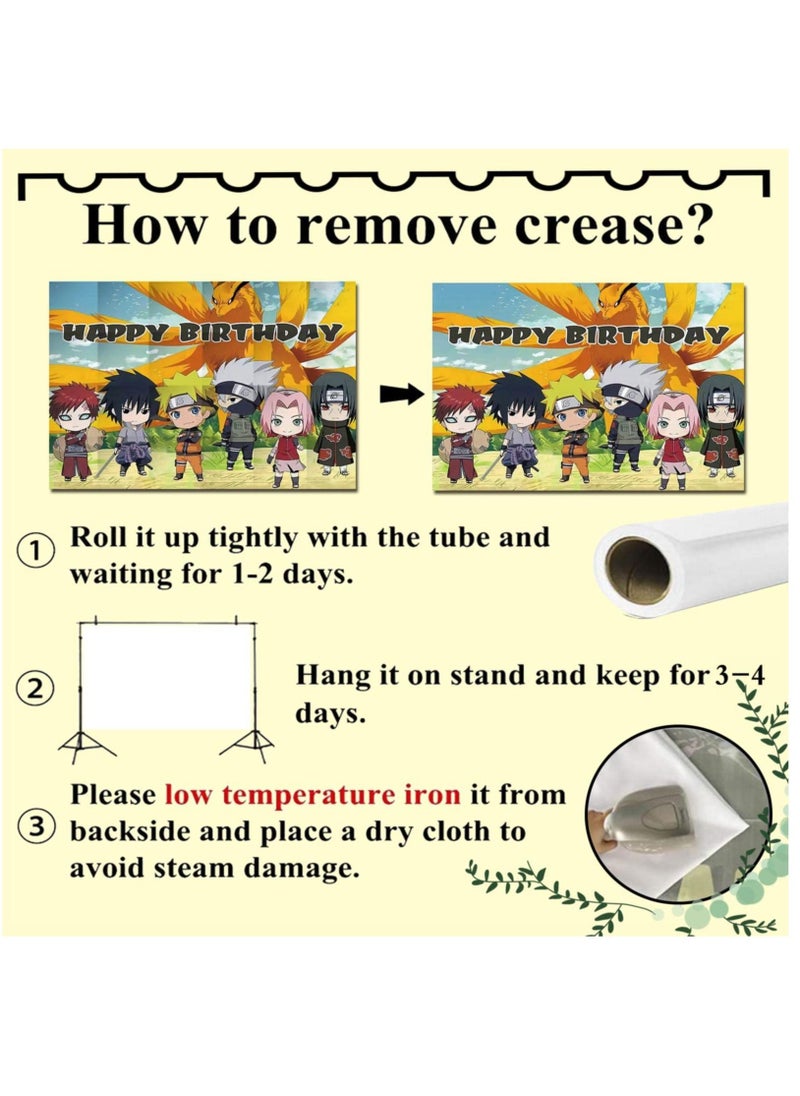 KASTWAVE - Cartoon Anime Photography Backdrop Happy Birthday Photo Background - Image 1
