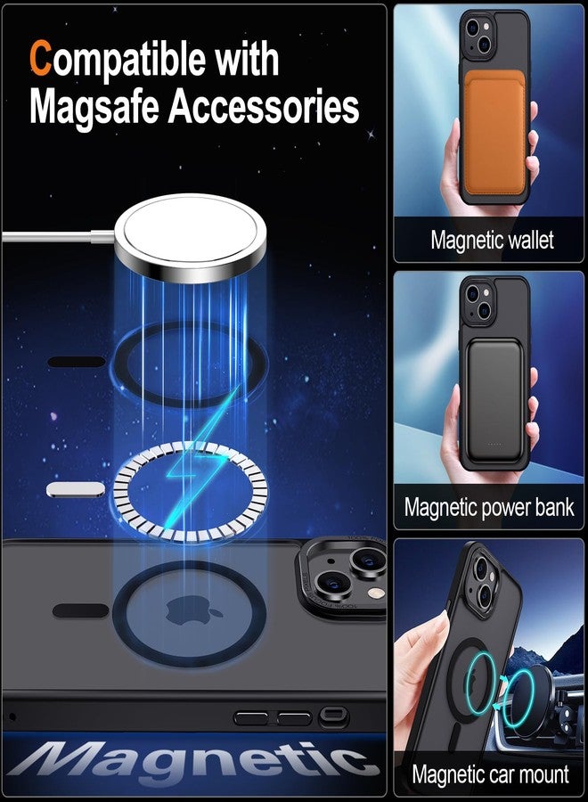 Hython Case for iPhone 13 Case Magnetic Translucent Matte Phone Cases 6.1" [Compatible with MagSafe] Thin Slim Fit Shockproof Bumper Hard Protective Cover for Women Men Girls, Frosted Black - Image 3