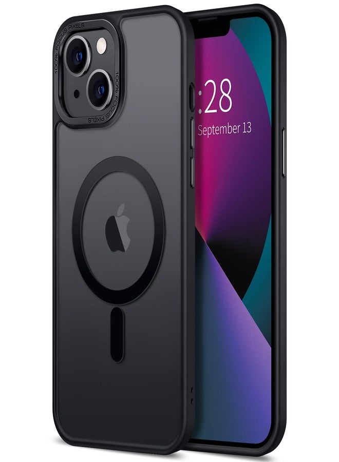 Hython Case for iPhone 13 Case Magnetic Translucent Matte Phone Cases 6.1" [Compatible with MagSafe] Thin Slim Fit Shockproof Bumper Hard Protective Cover for Women Men Girls, Frosted Black - Image 1