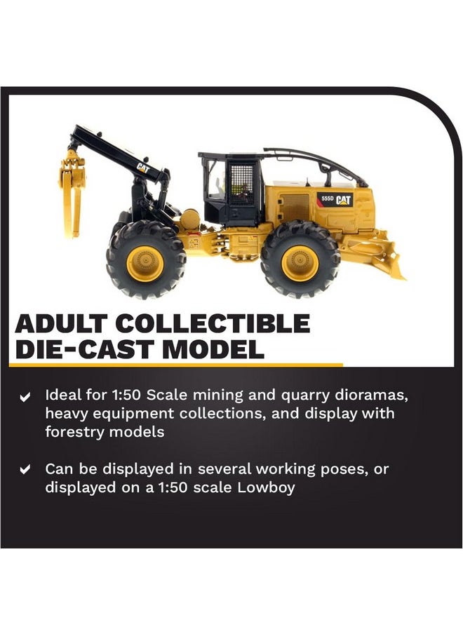 Diecast Masters Diecast Masters 1:50 Scale Caterpillar 555D Grapple Skidder | High Line Series Cat Trucks & Construction Equipment Model 85932  - Image 3