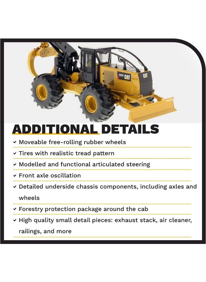 Diecast Masters Diecast Masters 1:50 Scale Caterpillar 555D Grapple Skidder | High Line Series Cat Trucks & Construction Equipment Model 85932  - Image 5