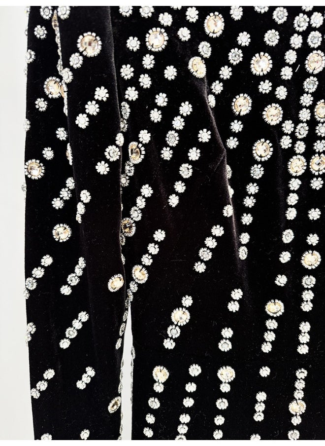 Madam Uniq Embellished Velvet Gown  - Image 4