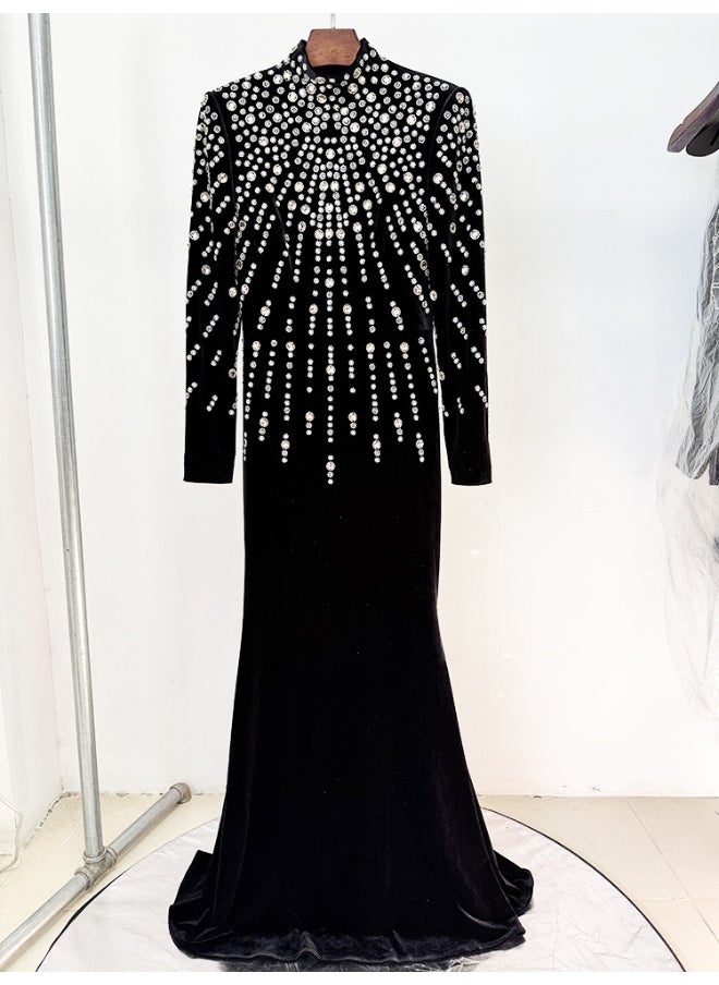 Madam Uniq Embellished Velvet Gown  - Image 2