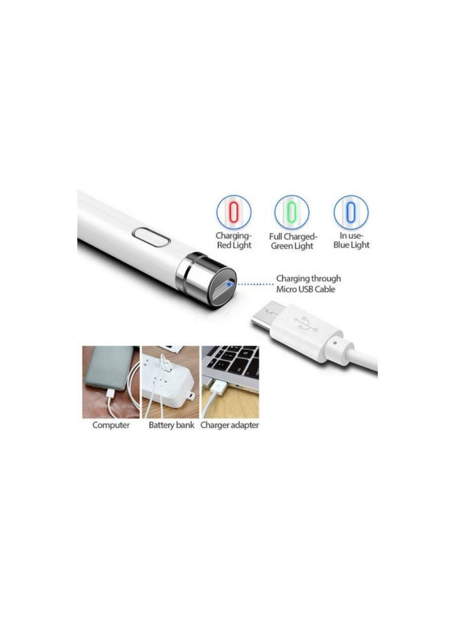 قلم ذكي عالي التقنية لأجهزة iPad/ Tab/ Mediapad أبيض - Image 3