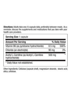 Country Life Acetyl Lcarnitine Caps With Vitamin B6 To Aid In Utilization 500Mg 120 Vegan Capsules Certified Gluten Free Certified Vegan Certified Halal  - Image 3