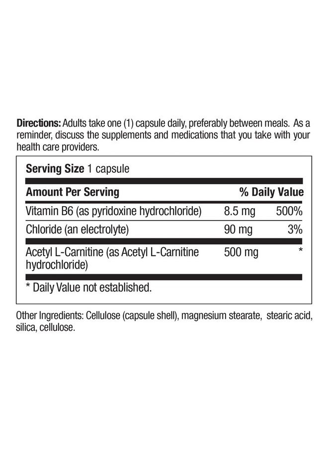 Country Life Acetyl Lcarnitine Caps With Vitamin B6 To Aid In Utilization 500Mg 120 Vegan Capsules Certified Gluten Free Certified Vegan Certified Halal  - Image 3