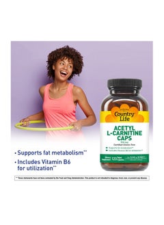 Country Life Acetyl Lcarnitine Caps With Vitamin B6 To Aid In Utilization 500Mg 120 Vegan Capsules Certified Gluten Free Certified Vegan Certified Halal  - Image 5