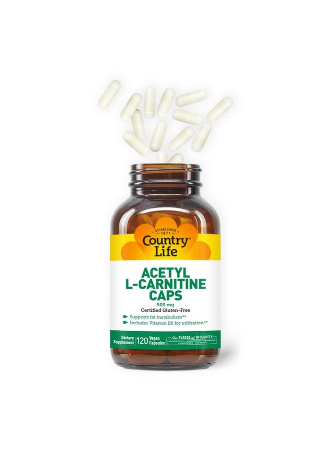Country Life Acetyl Lcarnitine Caps With Vitamin B6 To Aid In Utilization 500Mg 120 Vegan Capsules Certified Gluten Free Certified Vegan Certified Halal  - Image 4