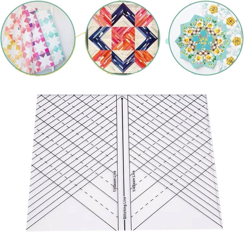 كلاراكو مسطرة مستقيمة للخياطة المقوسة المصنوعة من الأكريليك، قالب خياطة، مسطرة لماكينة الخياطة، أدوات خياطة يدوية الصنع - Image 2