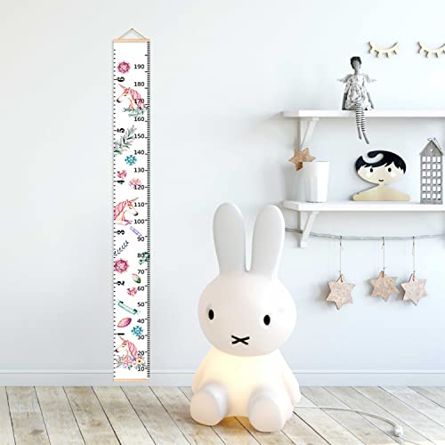 LoveNite Baby Growth Chart, Height Wall Chart for Kids, 79 x 7.9in Wooden Frame Canvas Measurement Hanging Ruler for Child’s Room Decoration (Unicorn) - Image 3