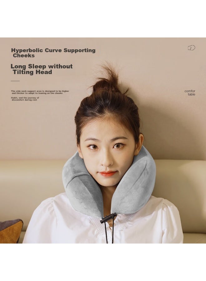 Tau-shaped Neck Pillow, Memory Foam, For Napping, Car Travel, Airplane Trips, Office Nap, Headrest, U-shaped Cervical Pillow For Neck - Image 4