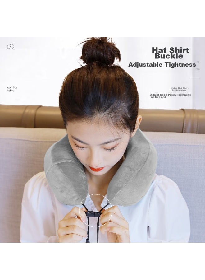 Tau-shaped Neck Pillow, Memory Foam, For Napping, Car Travel, Airplane Trips, Office Nap, Headrest, U-shaped Cervical Pillow For Neck - Image 2