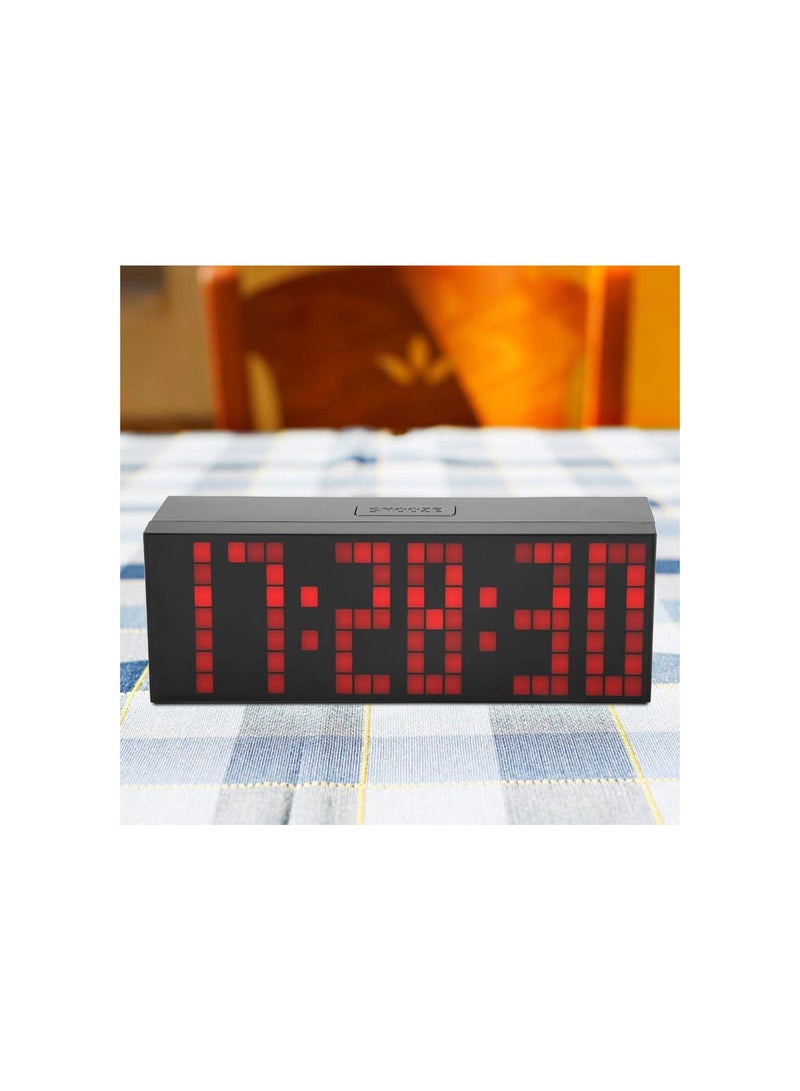 GGOOT 6 Digit Jumbo LED Digital Alarm Calendar Snooze Wall Desk Clock (red, 6-digit version)  - Image 4